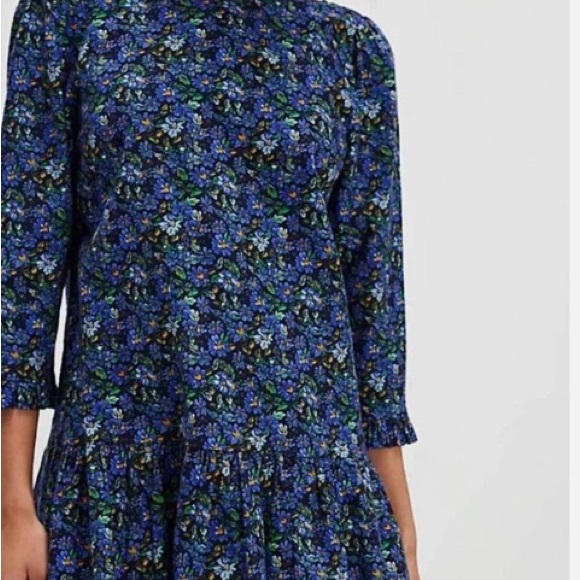 Free People The Avenue Mini Navy Blue Floral Dress Size Large - Picture 3 of 6